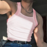 Men Solid Tank Top