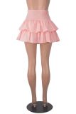 Women Solid Sexy Bow Pleated Skirt