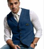 Spring Autumn Style Men's Casual  Slim Plaid Vest Slim Vest