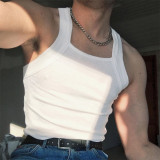 Men Solid Tank Top