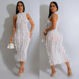 Women See-Through Mesh Dress