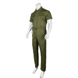 Men Casual Cargo Jumpsuit with waistband