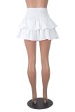 Women Solid Sexy Bow Pleated Skirt