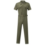 Men Casual Cargo Jumpsuit with waistband