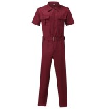 Men Casual Cargo Jumpsuit with waistband