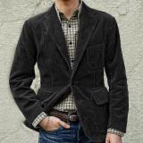 Spring Autumn Corduroy Blazer Casual Men's Jacket