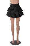 Women Solid Sexy Bow Pleated Skirt