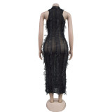 Women See-Through Mesh Dress