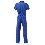 Men Casual Cargo Jumpsuit with waistband