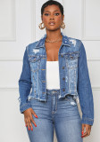 Ripped Tassel Denim Jacket