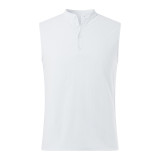 Spring Summer Men's Sleeveless Basic Shirt