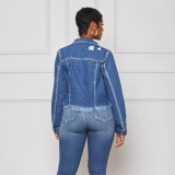 Ripped Tassel Denim Jacket