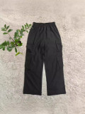 Women Pocket Solid Cargo Pants