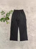 Women Pocket Solid Cargo Pants