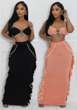 Women Sexy Suspender Top and Skirt 2-piece Set