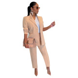 Women Blazer and Pants 2-piece Set