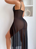 Women Lace Slit Sleep Dress Sexy Lingerie