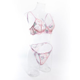Sexy Ladies Embroidery Lace Bra Lingerie Set