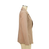 Autumn And Winter Women's Fashion Chic Solid Color Professional Blazer