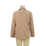 Autumn And Winter Women's Fashion Chic Solid Color Professional Blazer
