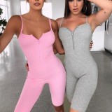 Summer Women Sleeveless Sports Yoga Fitness Jumpsuits