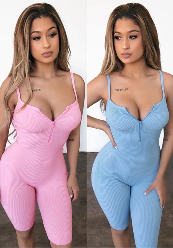 Summer Women Sleeveless Sports Yoga Fitness Jumpsuits