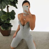 Summer Women Sleeveless Sports Yoga Fitness Jumpsuits