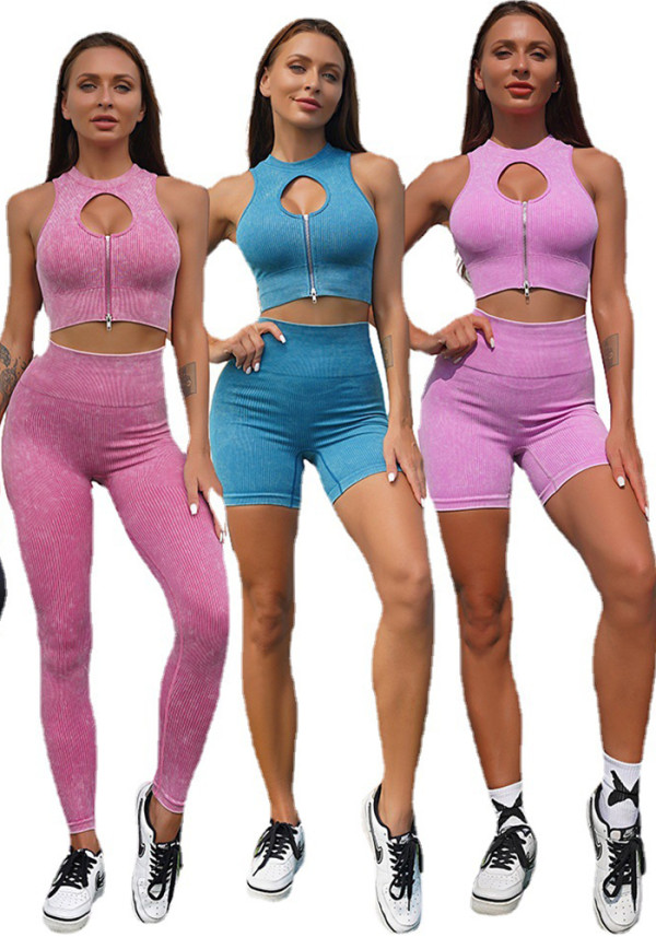 Women Seamless Yoga Fitness Two Piece Set