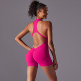 Women Solid Sports Running Fitness Wear Yoga Jumpsuit