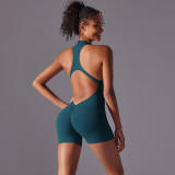 Women Solid Sports Running Fitness Wear Yoga Jumpsuit