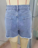 Summer Women Ripped High Waist Denim Shorts