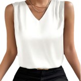 Women's Chic Career Sleeveless Satin Vest Top