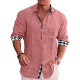 Long Sleeve Autumn Casual Men's Linen Shirt