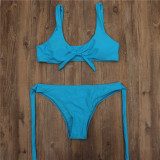 Sexy Lace-Up Swimsuit Two Pieces Strap Women's Bikini