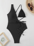 Women's Solid Color One-Piece Swimsuit Sexy Bikini