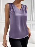 Women's Chic Career Sleeveless Satin Vest Top