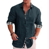 Long Sleeve Autumn Casual Men's Linen Shirt