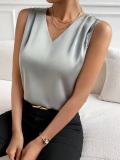 Women's Chic Career Sleeveless Satin Vest Top