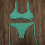 Sexy Lace-Up Swimsuit Two Pieces Strap Women's Bikini