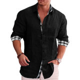 Long Sleeve Autumn Casual Men's Linen Shirt