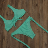 Sexy Lace-Up Swimsuit Two Pieces Strap Women's Bikini