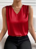 Women's Chic Career Sleeveless Satin Vest Top