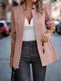 Women Jacquard Chic Woolen Jacket