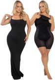 Women Bodysuit Bodysuit Two-in-One Suspender Shaping Long Dress