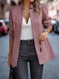 Women Jacquard Chic Woolen Jacket