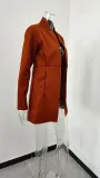 Women Long Sleeve Pocket Jacket