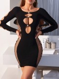 Women Sexy See-Through Hollow Sexy Long Sleeve Sexy Lingerie