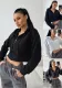 Autumn winter fashion zipper hooded drawstring solid color long sleeve Hoodies