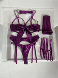 sexy erotic bow garter lingerie set