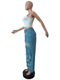 Women's Spring Summer Casual Ripped Denim trousers